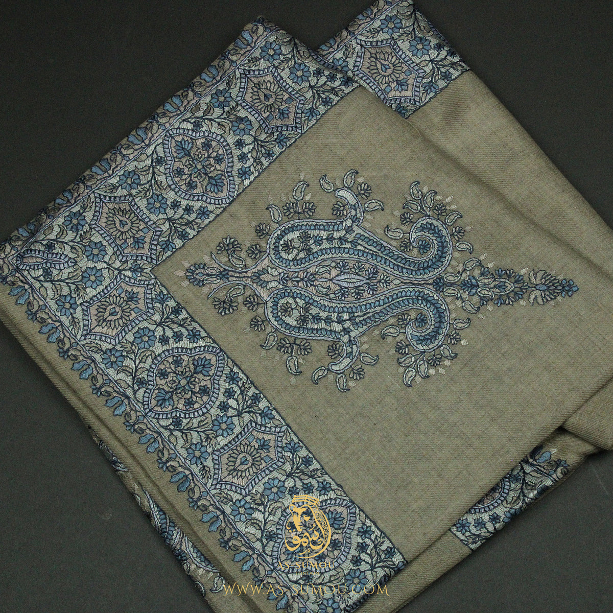 PREMIUM BROWN AUTHENTIC OMANI MASSAR SCARF OM157