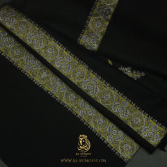 PREMIUM BLACK AUTHENTIC YEMENI SHEMAGH SCARF BL155
