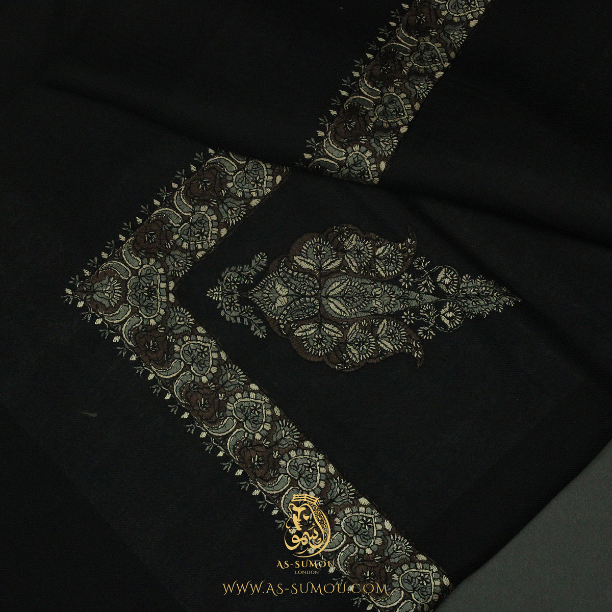 PREMIUM BLACK AUTHENTIC YEMENI SHEMAGH SCARF BL156