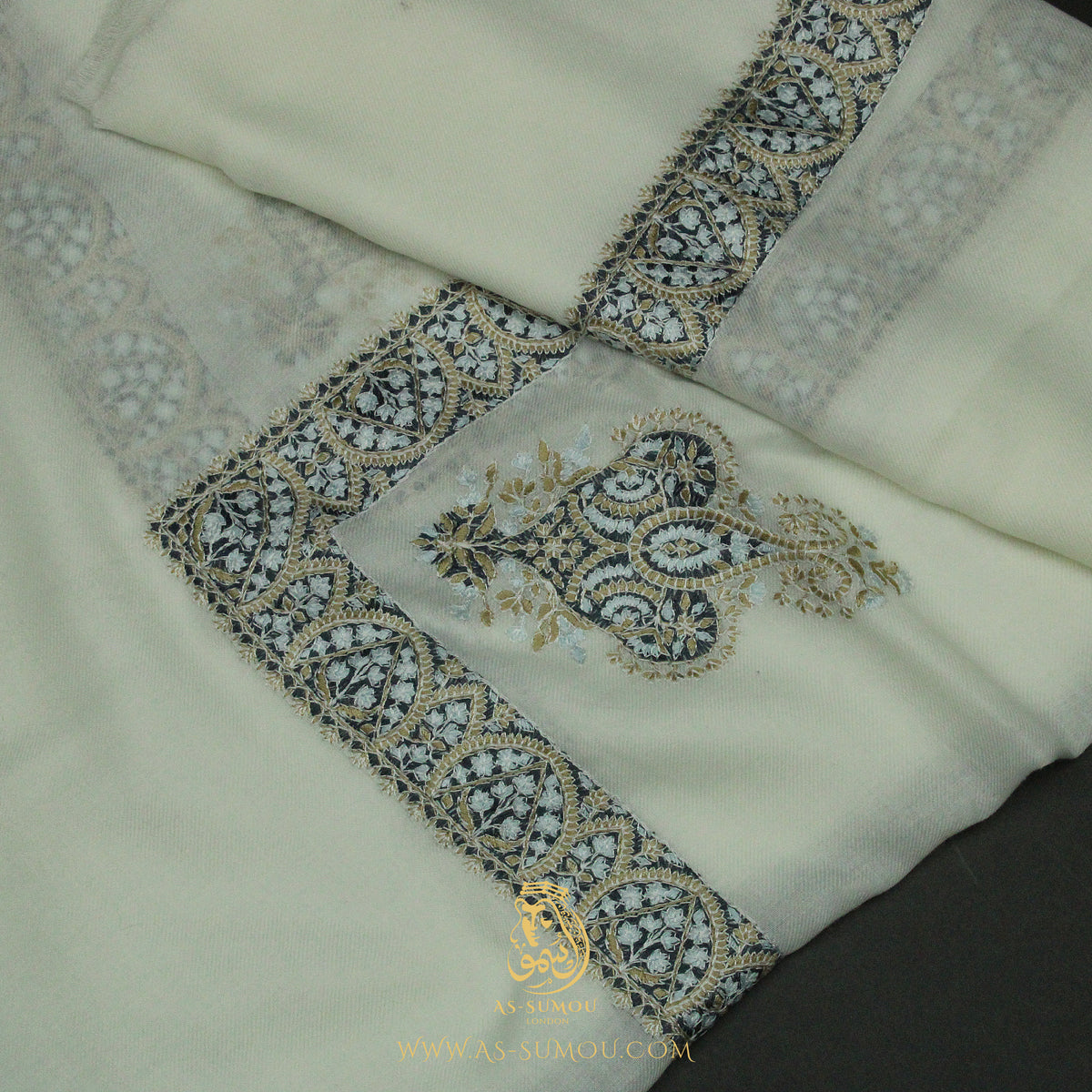 PREMIUM WHITE AUTHENTIC YEMENI SHEMAGH SCARF WH223
