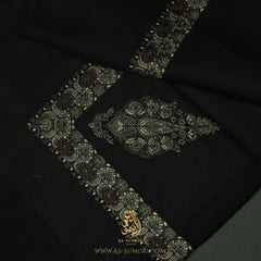 PREMIUM BLACK AUTHENTIC YEMENI SHEMAGH SCARF BL156