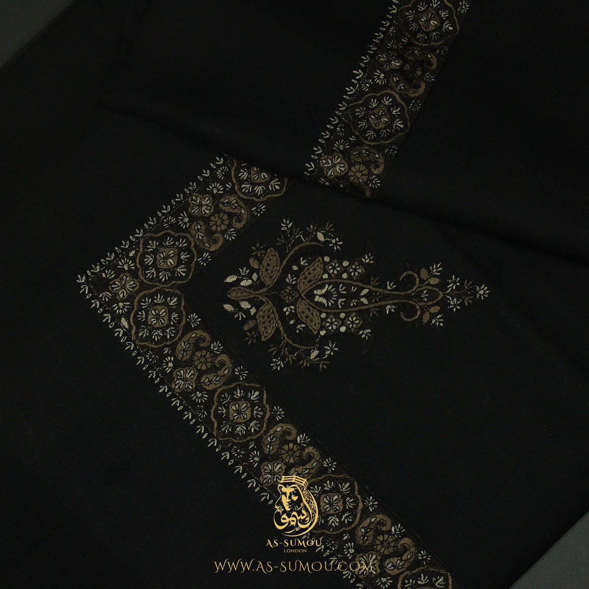 PREMIUM BLACK AUTHENTIC YEMENI SHEMAGH SCARF BL158