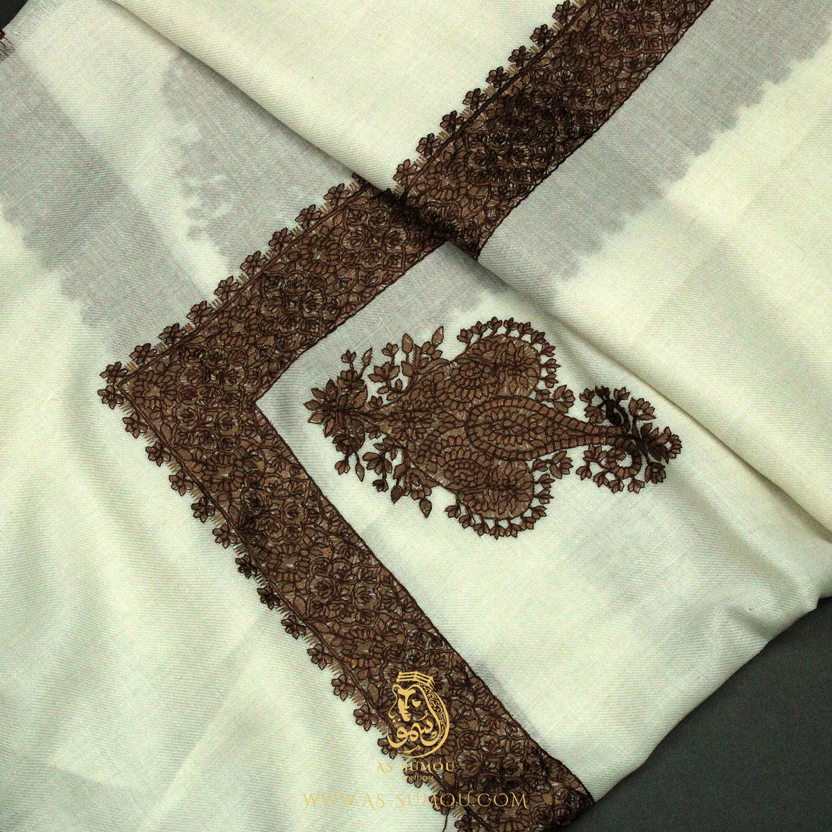 PREMIUM WHITE AUTHENTIC YEMENI SHEMAGH SCARF WH225