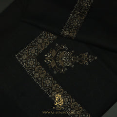 PREMIUM BLACK AUTHENTIC YEMENI SHEMAGH SCARF BL158