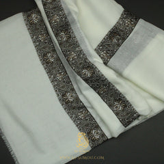 PREMIUM WHITE AUTHENTIC YEMENI SHEMAGH SCARF WH195