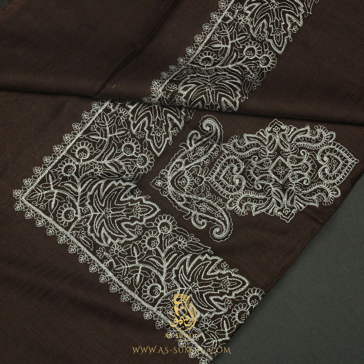 PREMIUM BROWN AUTHENTIC OMANI MASSAR SCARF OM148