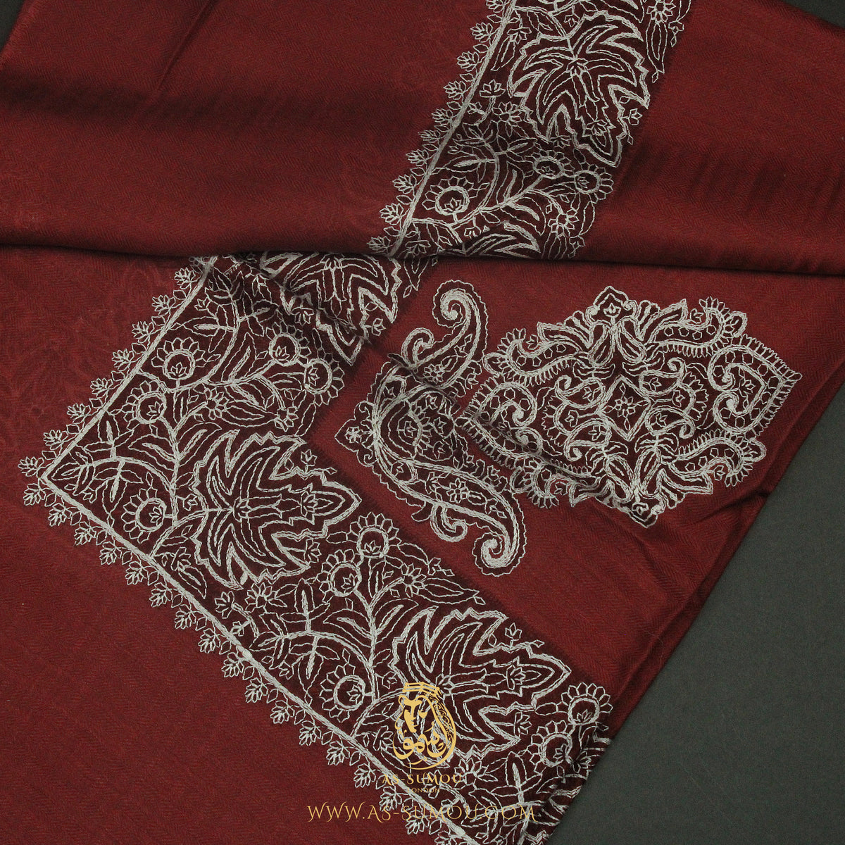 PREMIUM RED AUTHENTIC OMANI MASSAR SCARF OM150