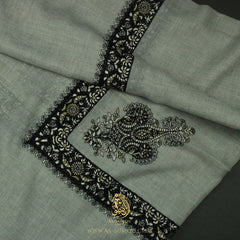 Premium Grey Authentic Yemeni Shemagh Scarf SE290
