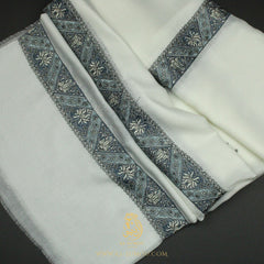 PREMIUM WHITE AUTHENTIC YEMENI SHEMAGH SCARF WH196