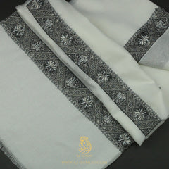 PREMIUM WHITE AUTHENTIC YEMENI SHEMAGH SCARF WH210