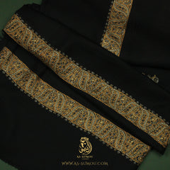 PREMIUM BLACK AUTHENTIC YEMENI SHEMAGH SCARF BL123