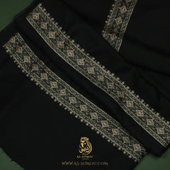 PREMIUM BLACK AUTHENTIC YEMENI SHEMAGH SCARF BL124