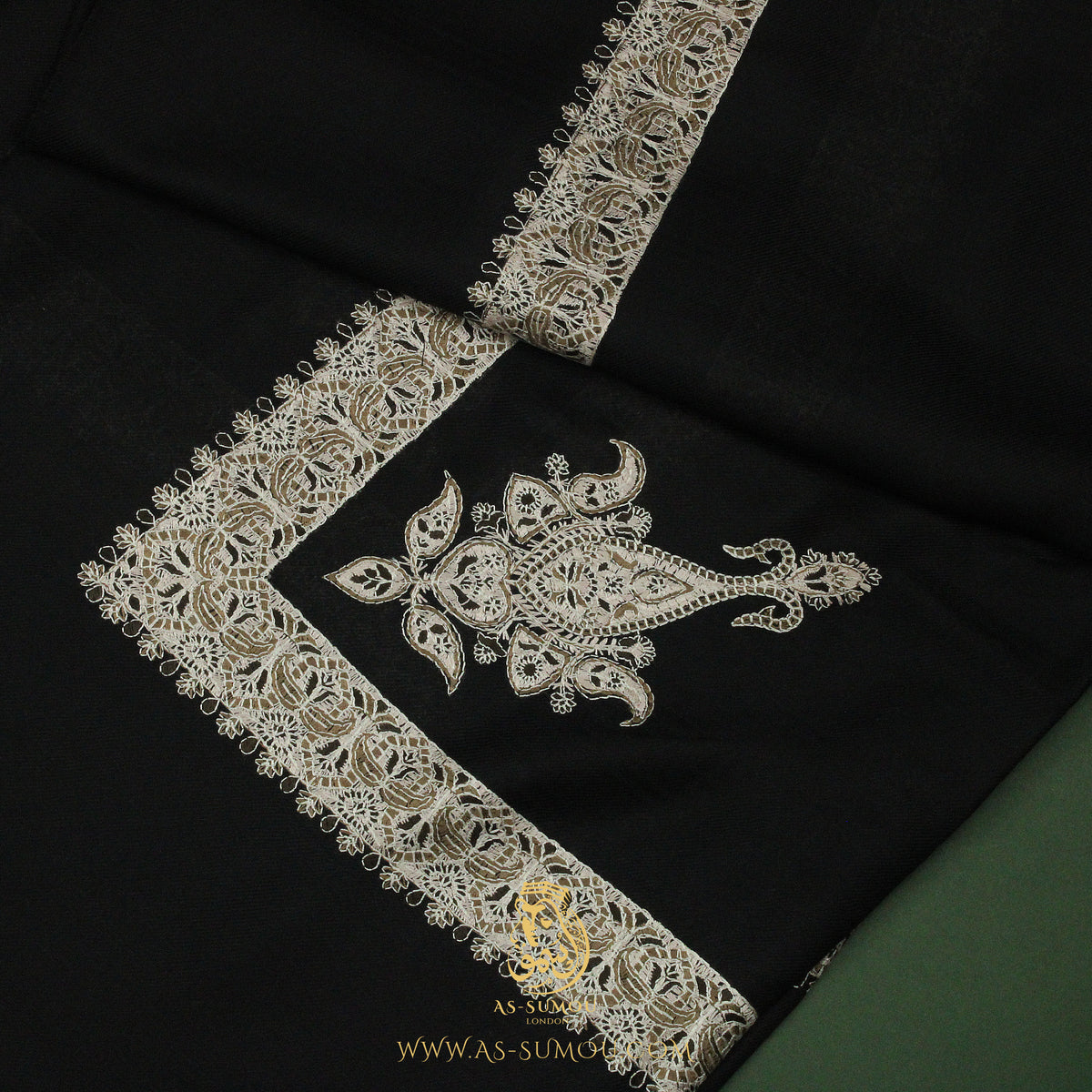 PREMIUM BLACK AUTHENTIC YEMENI SHEMAGH SCARF BL126