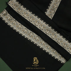 PREMIUM BLACK AUTHENTIC YEMENI SHEMAGH SCARF BL126
