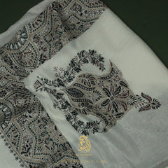 PREMIUM WHITE AUTHENTIC OMANI MASSAR SCARF OM115
