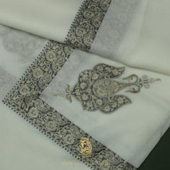 PREMIUM WHITE AUTHENTIC YEMENI SHEMAGH SCARF WH174