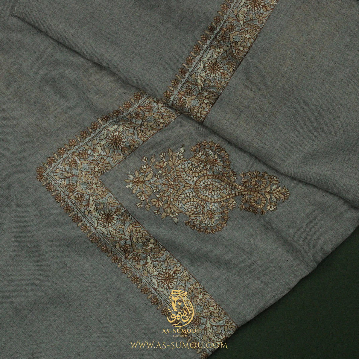 PREMIUM GREY AUTHENTIC YEMENI SHEMAGH SCARF SE180