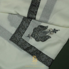 PREMIUM WHITE AUTHENTIC YEMENI SHEMAGH SCARF WH175