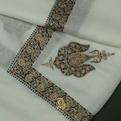PREMIUM WHITE AUTHENTIC YEMENI SHEMAGH SCARF WH176