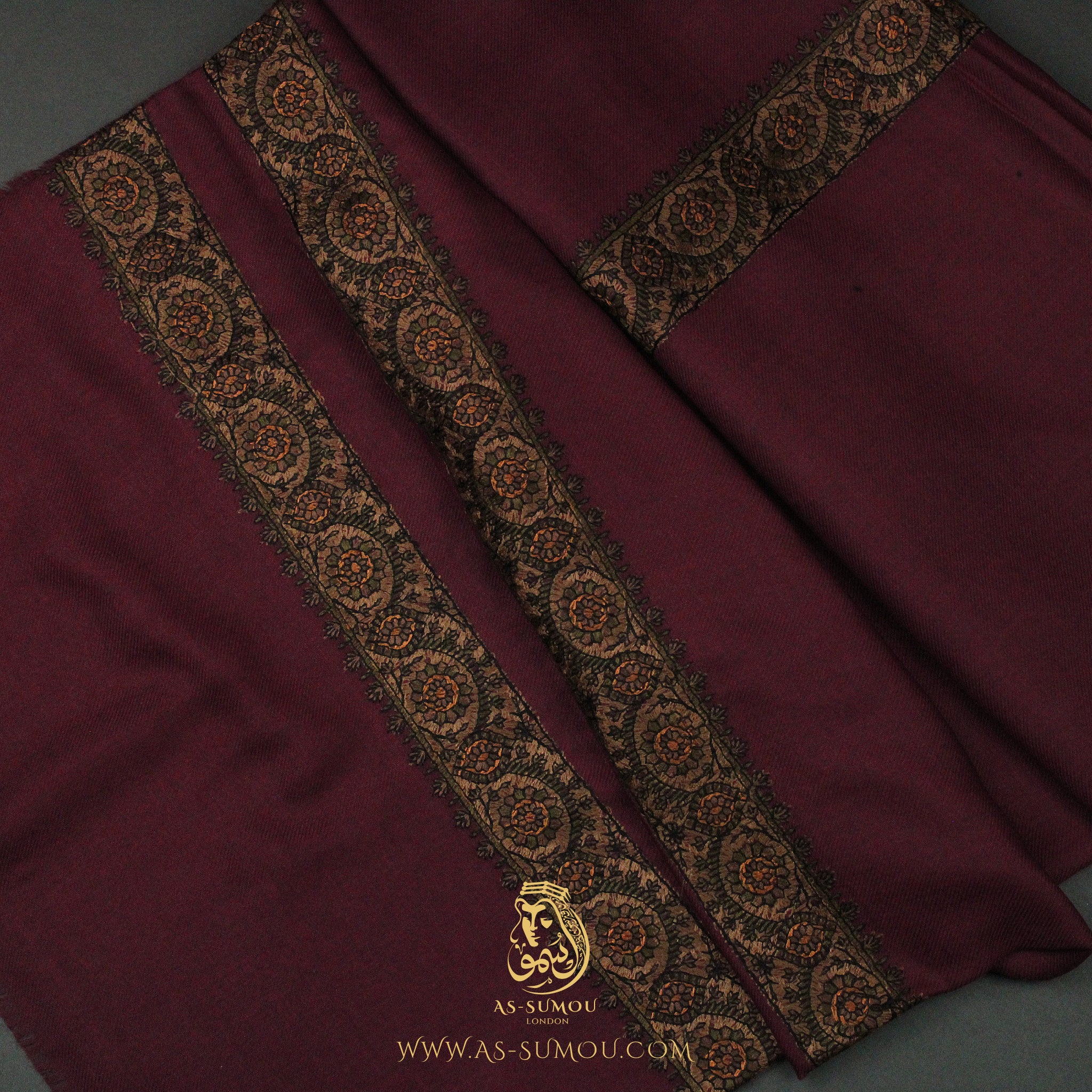 PREMIUM MAROON AUTHENTIC YEMENI SHEMAGH SCARF SE163