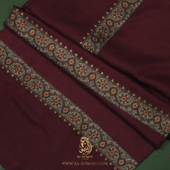 PREMIUM MAROON AUTHENTIC YEMENI SHEMAGH SCARF SE173