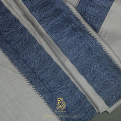 Premium Grey Elegant Qatari Shemagh Scarf QR67