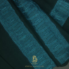 Premium Dark Green Elegant Qatari Shemagh Scarf QR68