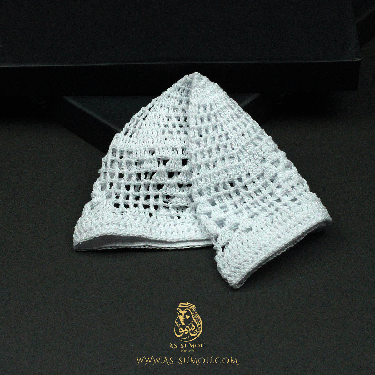 PREMIUM WHITE HANDMADE KHALEEJI KUFI AR29