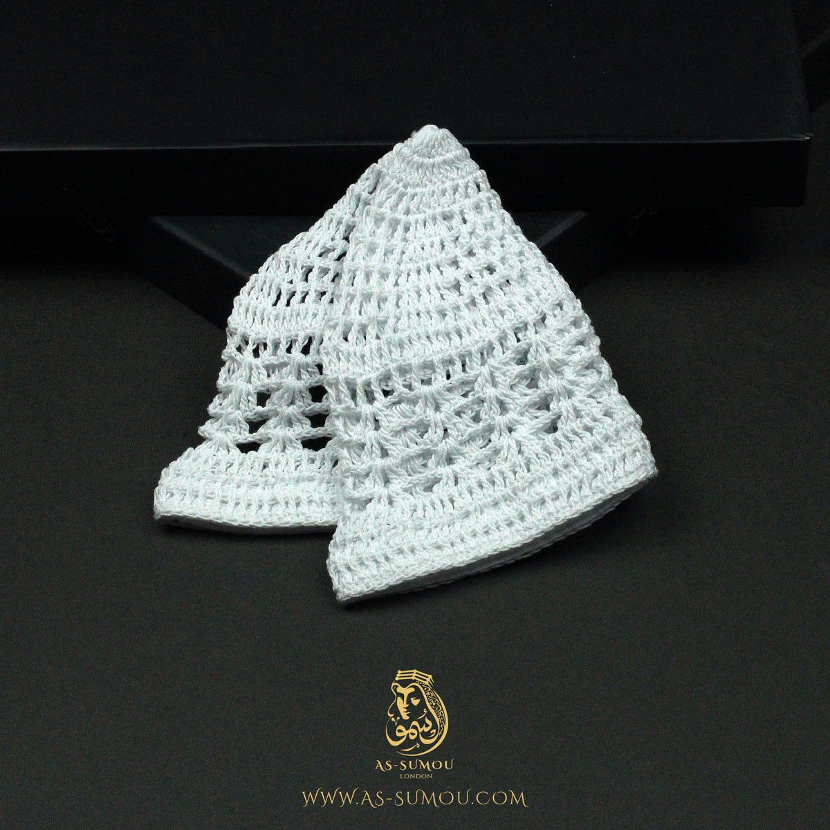 PREMIUM WHITE HANDMADE KHALEEJI KUFI AR26