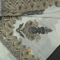 PREMIUM WHITE AUTHENTIC OMANI MASSAR SCARF OM87