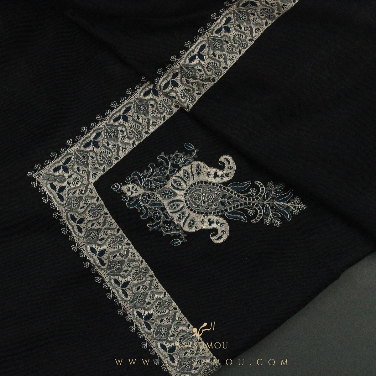 PREMIUM BLACK AUTHENTIC YEMENI SHEMAGH SCARF BL94