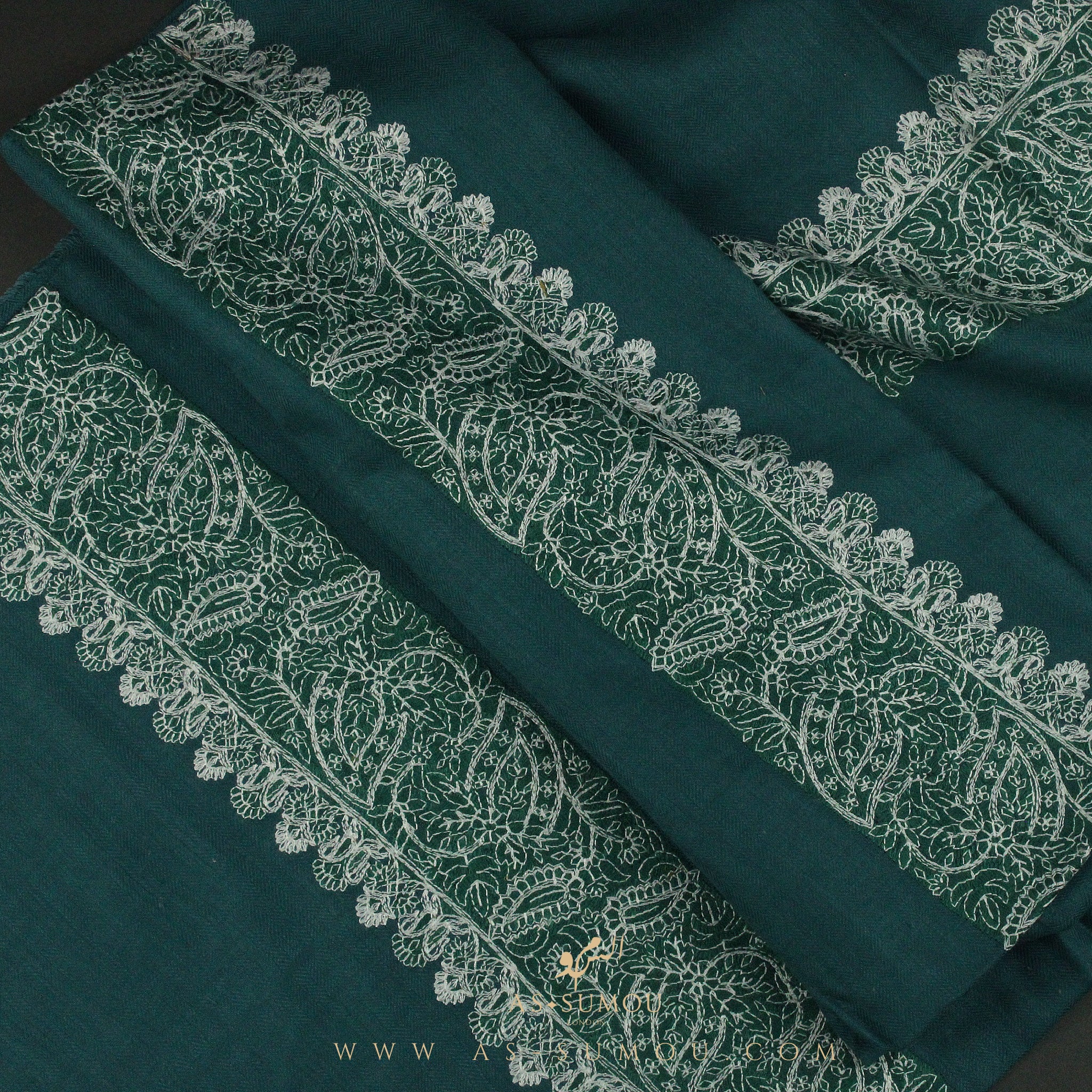 PREMIUM TEAL AUTHENTIC YEMENI SHEMAGH SCARF SE126
