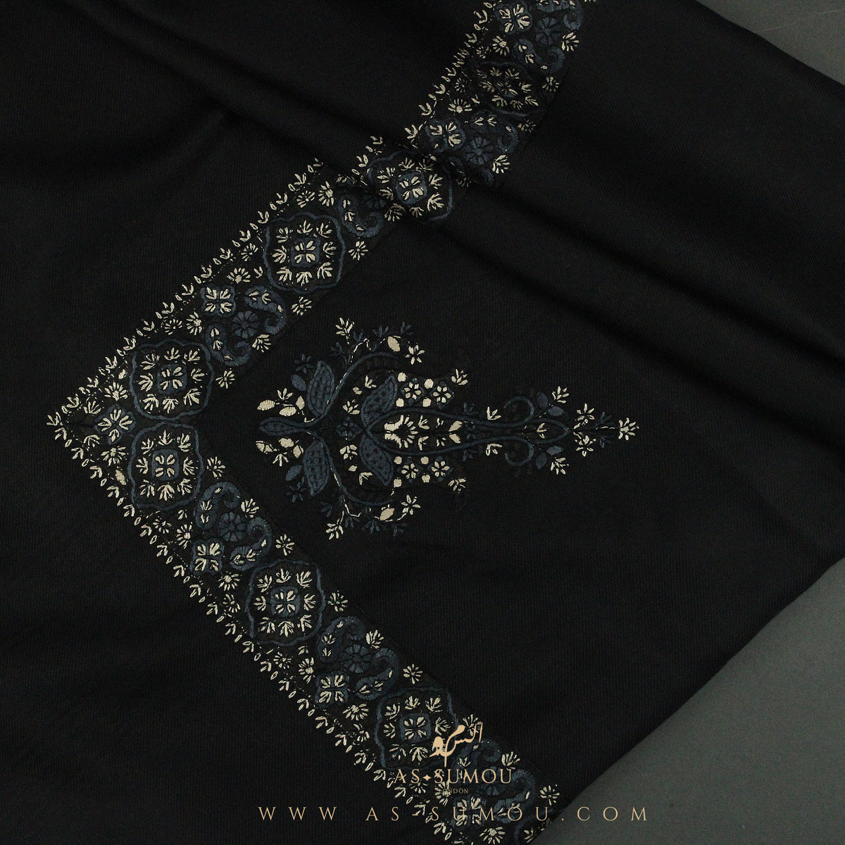 PREMIUM BLACK AUTHENTIC YEMENI SHEMAGH SCARF BL96