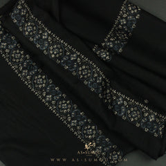 PREMIUM BLACK AUTHENTIC YEMENI SHEMAGH SCARF BL96