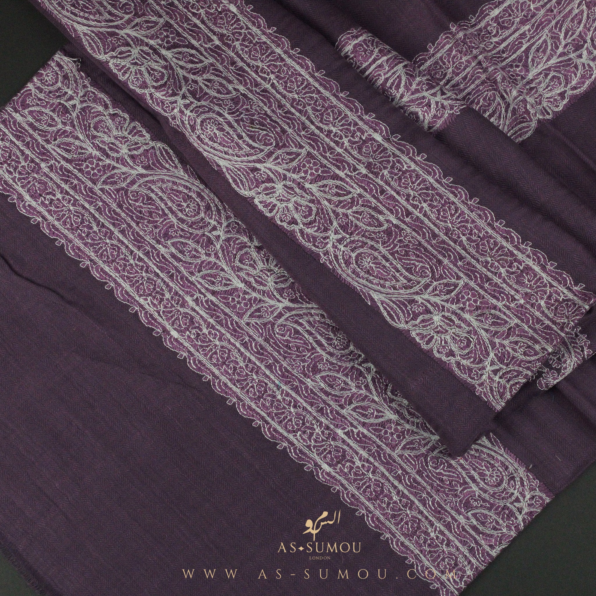 PREMIUM PURPLE AUTHENTIC YEMENI SHEMAGH SCARF SE129