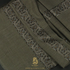 PREMIUM OLIVE AUTHENTIC YEMENI SHEMAGH SCARF SE133