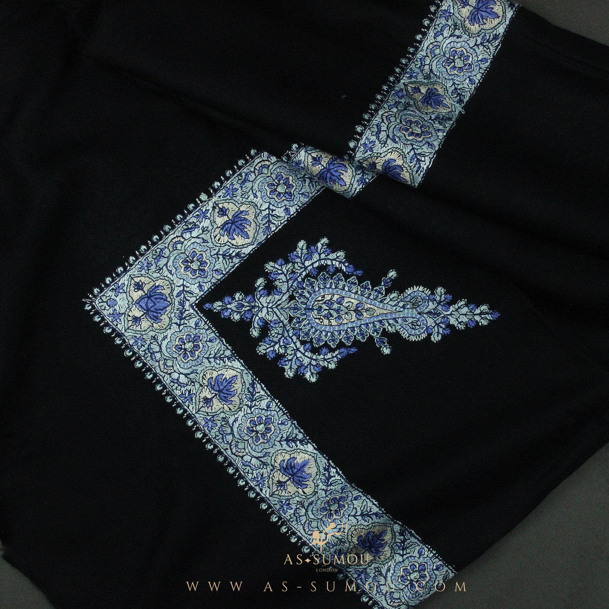 PREMIUM BLACK AUTHENTIC YEMENI SHEMAGH SCARF BL92