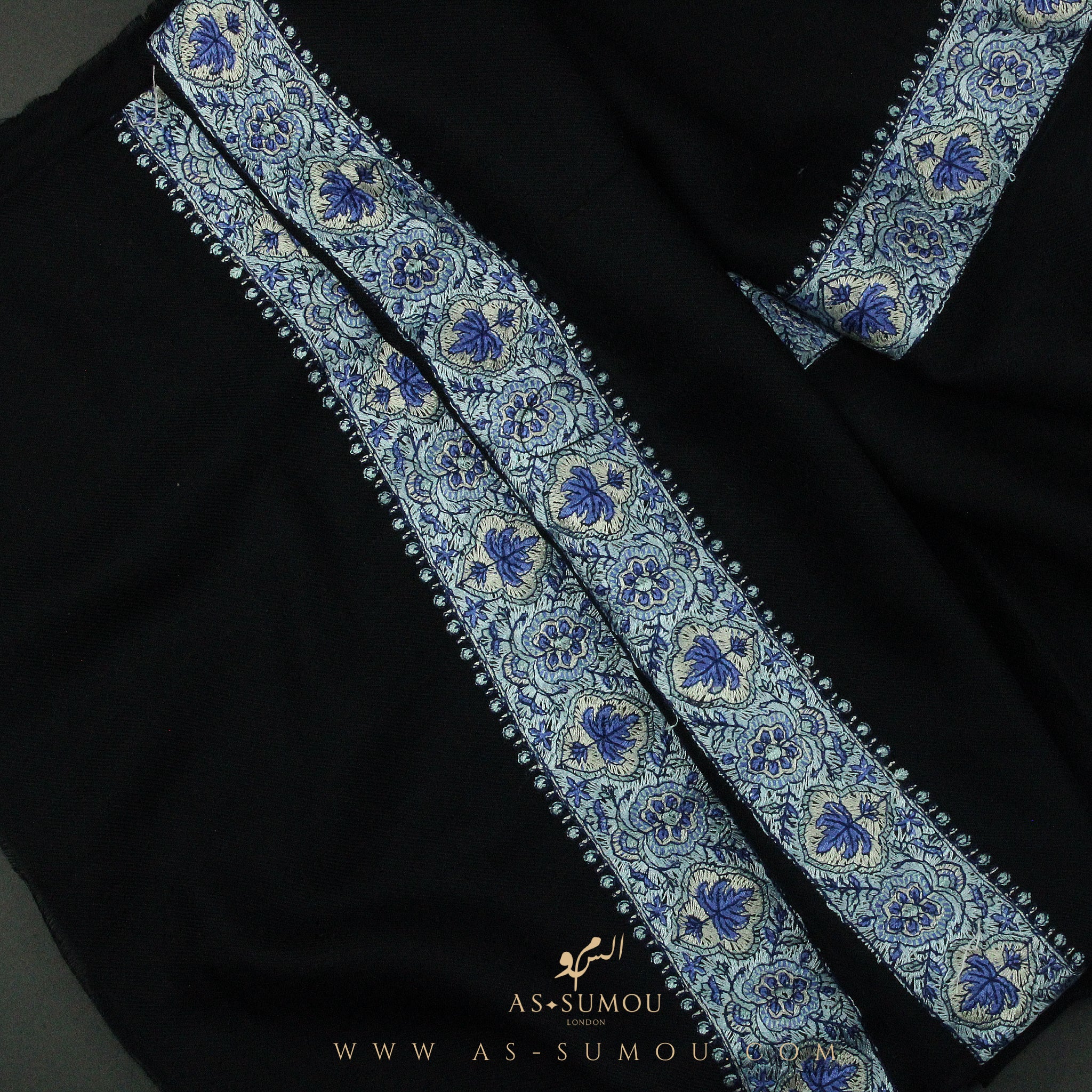 PREMIUM BLACK AUTHENTIC YEMENI SHEMAGH SCARF BL92