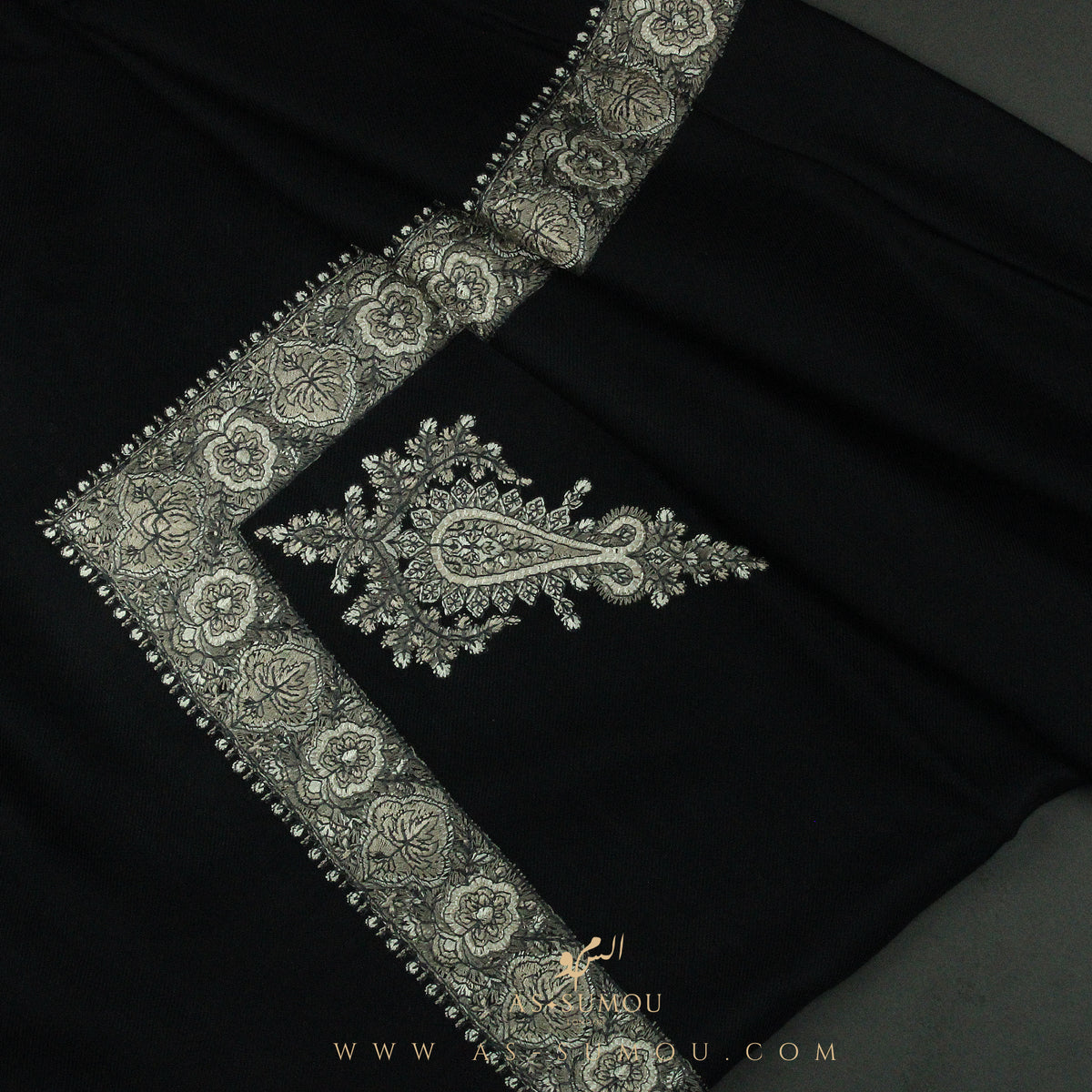 PREMIUM BLACK AUTHENTIC YEMENI SHEMAGH SCARF BL93