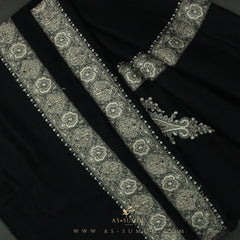 PREMIUM BLACK AUTHENTIC YEMENI SHEMAGH SCARF BL93