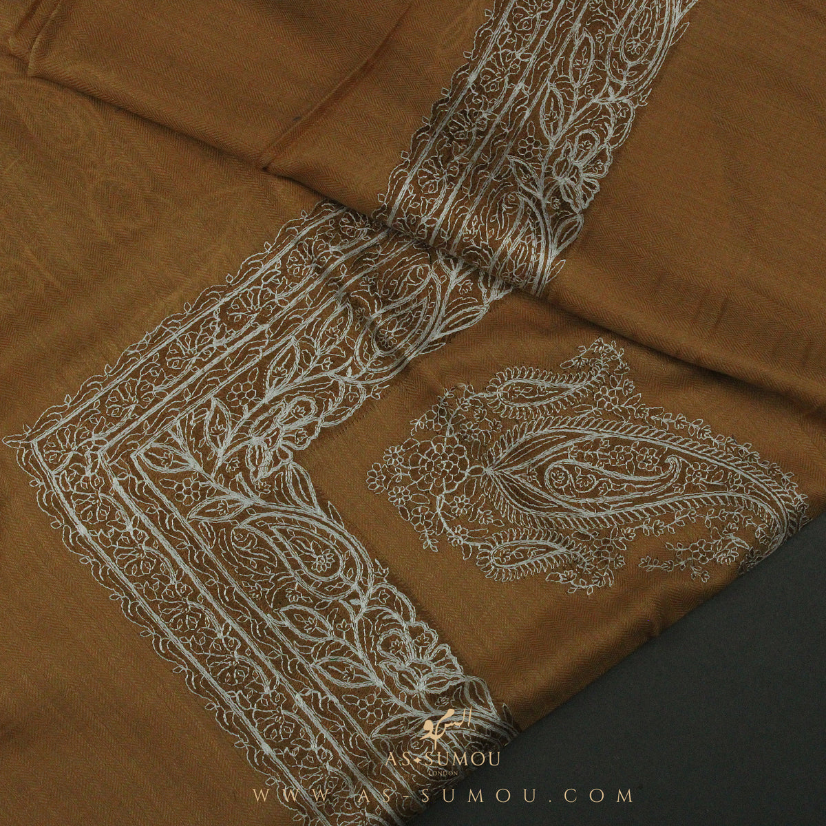 PREMIUM BROWN AUTHENTIC YEMENI SHEMAGH SCARF SE110