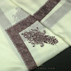 PREMIUM WHITE AUTHENTIC YEMENI SHEMAGH SCARF WH133
