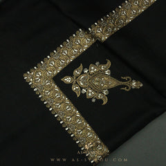 PREMIUM BLACK AUTHENTIC YEMENI SHEMAGH SCARF BL85