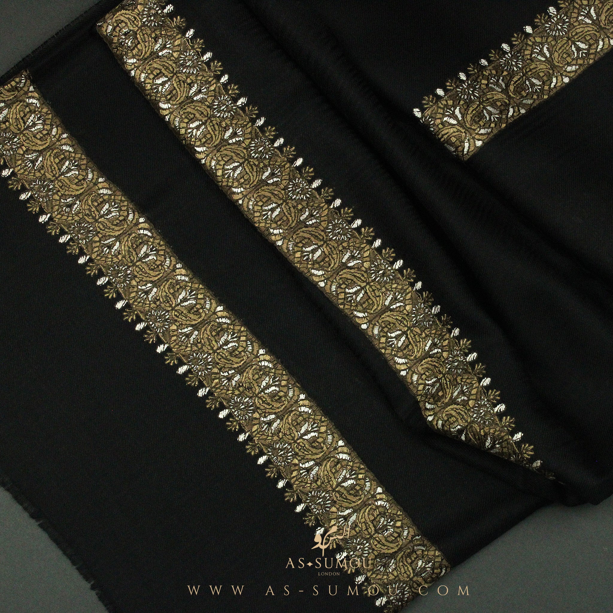 PREMIUM BLACK AUTHENTIC YEMENI SHEMAGH SCARF BL85