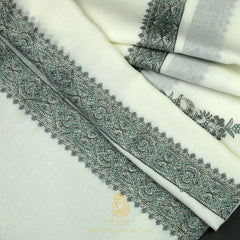 PREMIUM WHITE AUTHENTIC YEMENI SHEMAGH SCARF WH151