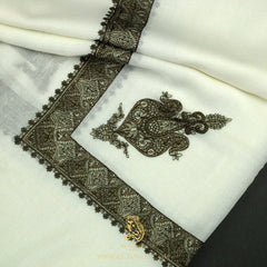 PREMIUM WHITE AUTHENTIC YEMENI SHEMAGH SCARF WH152