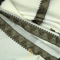 PREMIUM WHITE AUTHENTIC YEMENI SHEMAGH SCARF WH152