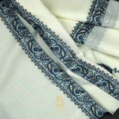 PREMIUM WHITE AUTHENTIC YEMENI SHEMAGH SCARF WH153