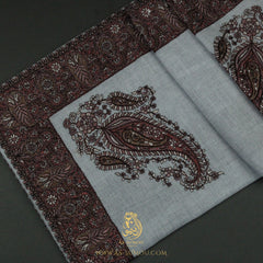 PREMIUM GREY AUTHENTIC YEMENI SHEMAGH SCARF SE144