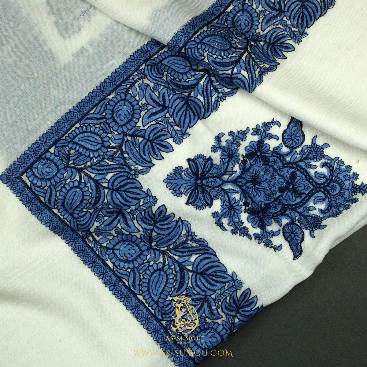 PREMIUM WHITE AUTHENTIC YEMENI SHEMAGH SCARF WH149